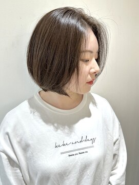 フォーク FOLK 【FOLK】透明感グレージュ☆似合わせふんわり内巻きボブ♪