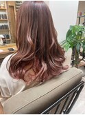 似合わせカット/くびれヘア/デザインカラー/艶ボルドー[横浜駅]