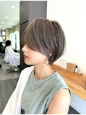 大人ラフウェーブ20代30代40代ボブブラウンスウィングショート