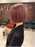 人気のミニボブ×秋色チェリーピンクカラー★中村大輔