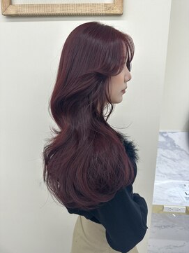 シェノン サントル(CHAINON CENTRE) グレーベージュ/レイヤーロング/前髪パーマ/黒髪[梅田/茶屋町]