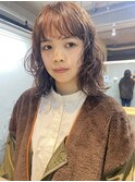 ミディアムボブのやるウェーブパーマ