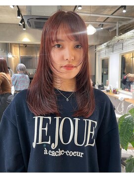 ゼストカロン(ZEST Kalon) レイヤーカット 顔周りレイヤー ボルドーカラー【ibu】