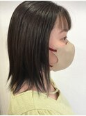 夏の涼しげマットベージュストレート