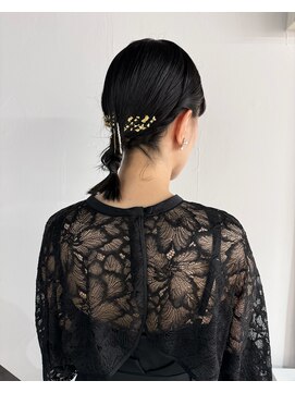シアー(siar) 結婚式ヘアセット　お呼ばれセット　金箔ヘアセット