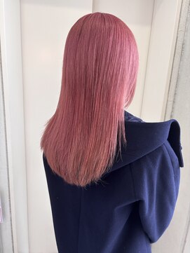 ヘアーデザイン シュシュ(hair design Chou Chou by Yone) ピンクカラー/ダブルカラーケアブリーチ/天神大名カラー