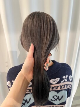 ダブ アオヤマ(DaB AOYAMA) グレールーツカラーグラデーションカラー裾カラーグレージュ