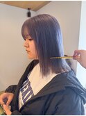 : ブリーチあり ラベンダーグレージュ(ブリーチ2回～) :