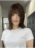 レイヤースタイル/ミニウルフ/チェリーブラウン