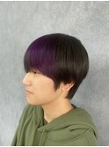 黒髪マッシュ×紫