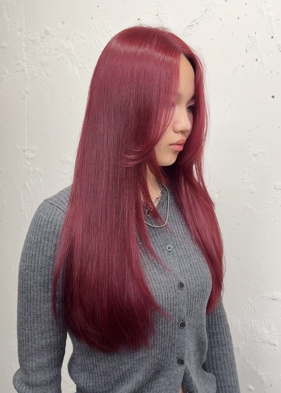 レッドカラー：L248376813｜ヘアサロン エフ 渋谷(F)のヘアスタイル