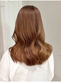 ロング顔周りレイヤー韓国ヘア美髪_ba552442