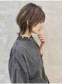 小顔ネオウルフ　コントラストハイライト　ウルフカット　ウルフ