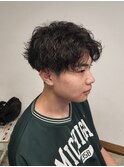 刈り上げショートアップバングツイストスパイラルパーマ