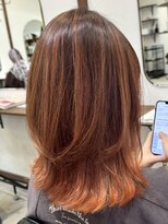 ルイ(ROUIS produced by LUCK 津田沼)&nbsp;ROUIS 津田沼 ハイライト×オレンジ