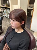 タバ ヘアー トウアン(taba hair touan)&nbsp;顔周りカット×暖色カラー