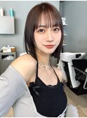 顔まわりレイヤーボブレイヤーカットミディアムボブ