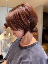 ナチュラル ヘアーデザイニング(Natural hair designing)&nbsp;大人上品/前下がり丸みショート/エイジングケア/大人女子ヘア