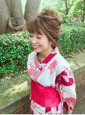 【浴衣】ゆるふわお団子風アップ