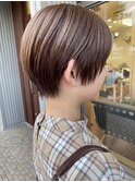 ミルクティーブラウンショートボブ♪