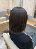 大人ハイライトグレーアッシュ♪切りっぱなしボブ