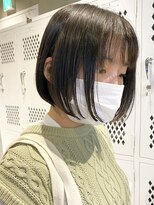 エリマ 調布(elima)&nbsp;黒髪でも重く見えない前下がりボブ 前髪あり イメチェン