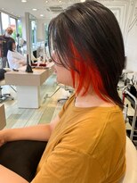 ヘアークラフト アニー 南郷18丁目店(HAIR CRAFT Annie) オレンジインナーのウルフ