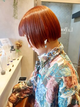 ラボヌールヘアーグレース 門前仲町店(La Bonheur hair grace) 【grace三瓶】ミニボブ/タイトボブ/コンパクトボブ/オレンジ
