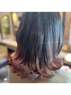 エルバイシオン(aile by sion) グラデーションカラー×コーラルピンク