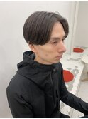 メンズショート×センターパート