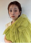 ショート/春カラー/薄めバング/切りっぱなしボブ