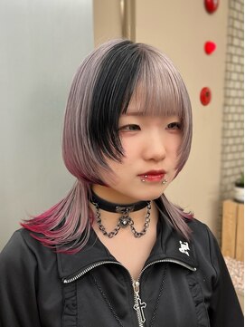 パークレーン アイス イヴェン(park lane ICI yeven) デザインカラー裾カラーブロックカラーハイトーン　YUKI