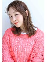 リリィ 北千住(Lily.)&nbsp;ミディアム　ロブ　パーマ　ベージュ