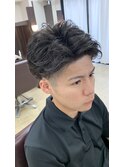 メンズパーマ×アップバング
