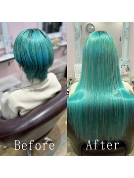 エクステ専門店あるじゃんすー 宇都宮店 ターコイズ#シールエクステ#美髪#韓国#イメチェン#艶髪#宇都宮