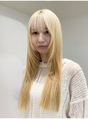 ◎ブロンドハイトーンカラーデザインカラーアンブレラカラー金髪