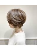 まるみショート 前下がりボブ 大人ショート