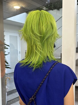 レコ 渋谷(LECO) ハイトーンネオングリーンウルフ