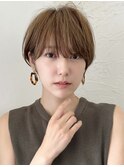 ショートボブ髪型30代40代50代前髪あり前髪なし面長丸顔【荒牧】