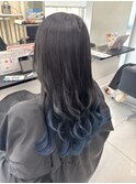 【ALIVE 夕貴】色落ちシルバーのブルーグラデーションカラー