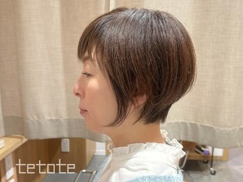 テトテ(tetote)の写真/【東花園駅2分】エイジングケア×似合うショートを叶える♪始めてのショートカットも是非お任せを！