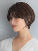 白髪ぼかし×ショートヘア