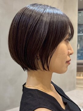 ソワネ 表参道(soigne) 表参道白髪ぼかしハンサムショートカットアッシュブラウン30代