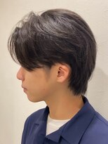 ガーデンタチカワネクスト(garden tachikawa next) 大人男子ナチュラルセンターパートウルフ毛流れカット20代30代
