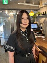 ギフトサニーサイド(gift sunny side)&nbsp;モードな前髪なし姫カット
