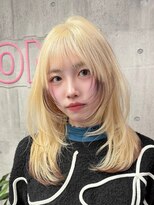 ノーン(NONE)&nbsp;ブロンド/デザインカラー/エンドカラー/レイヤーカット