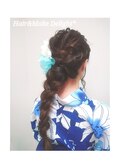 編み込みアレンジ