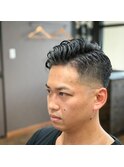 フェード×震災刈りパーマ