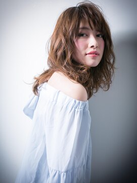 カバーヘア ブリス 戸田公園西口店(COVER HAIR bliss) 無造作な外国人風グラマラスセミディw戸田公園/20代/30代/40代!