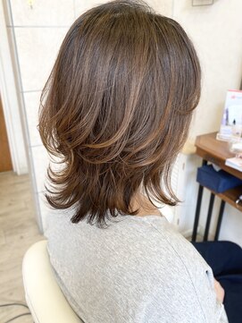 ヴィアスヘアー(vias hair) ハイブラウン×レイヤースタイル
